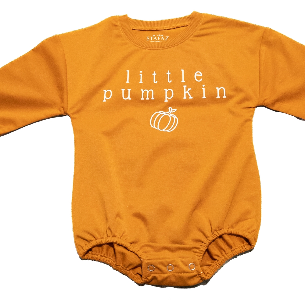 Orange Little Pumpkin Baby Onesie